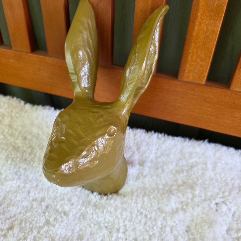 IKEA HAGGMISPEL Rabbit Wall Decoration Brass Color 9 3/4"